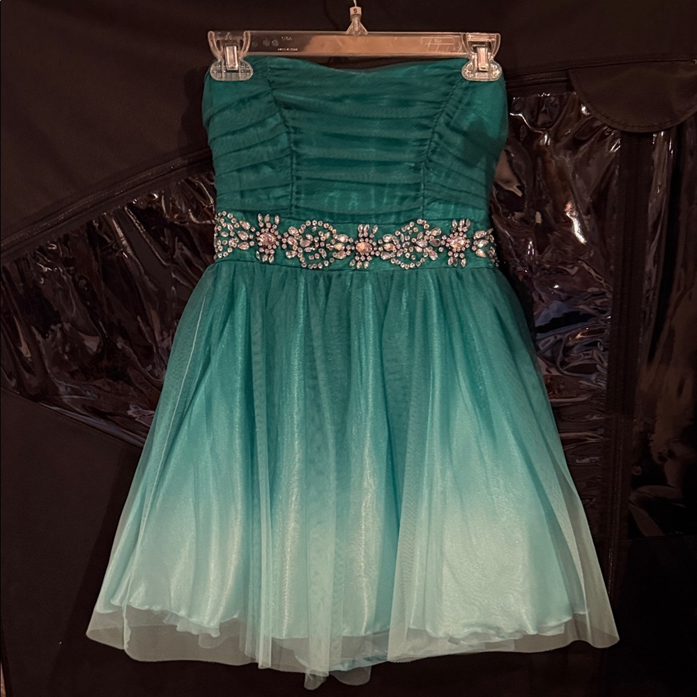Darling Aqua Satin Fabric